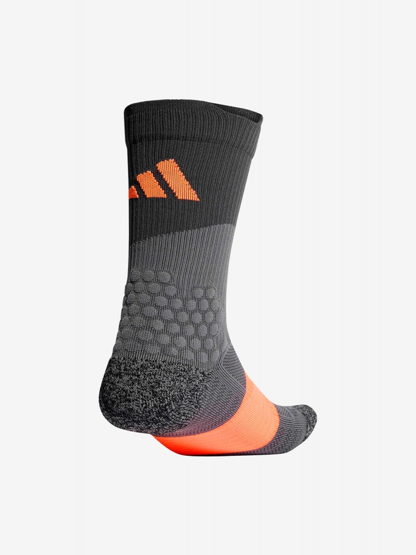 Adidas RUNxBOOST Grey and Orange Running Socks