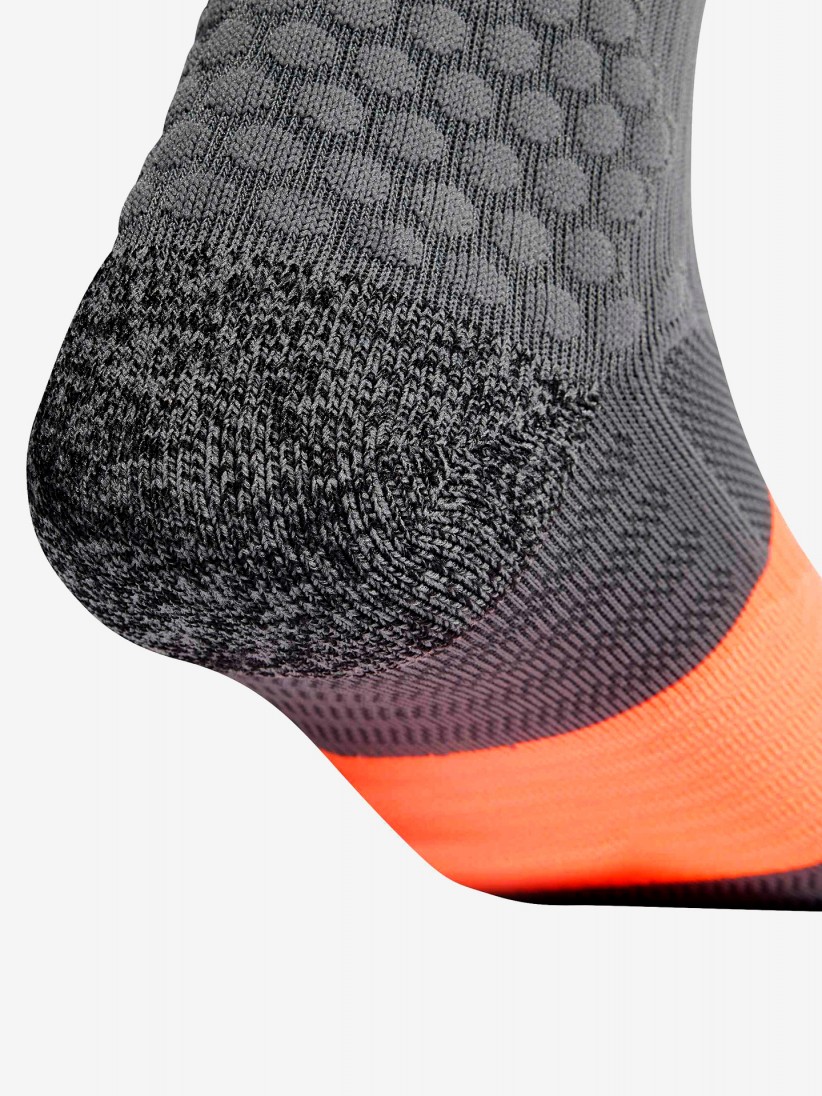 Adidas RUNxBOOST Grey and Orange Running Socks