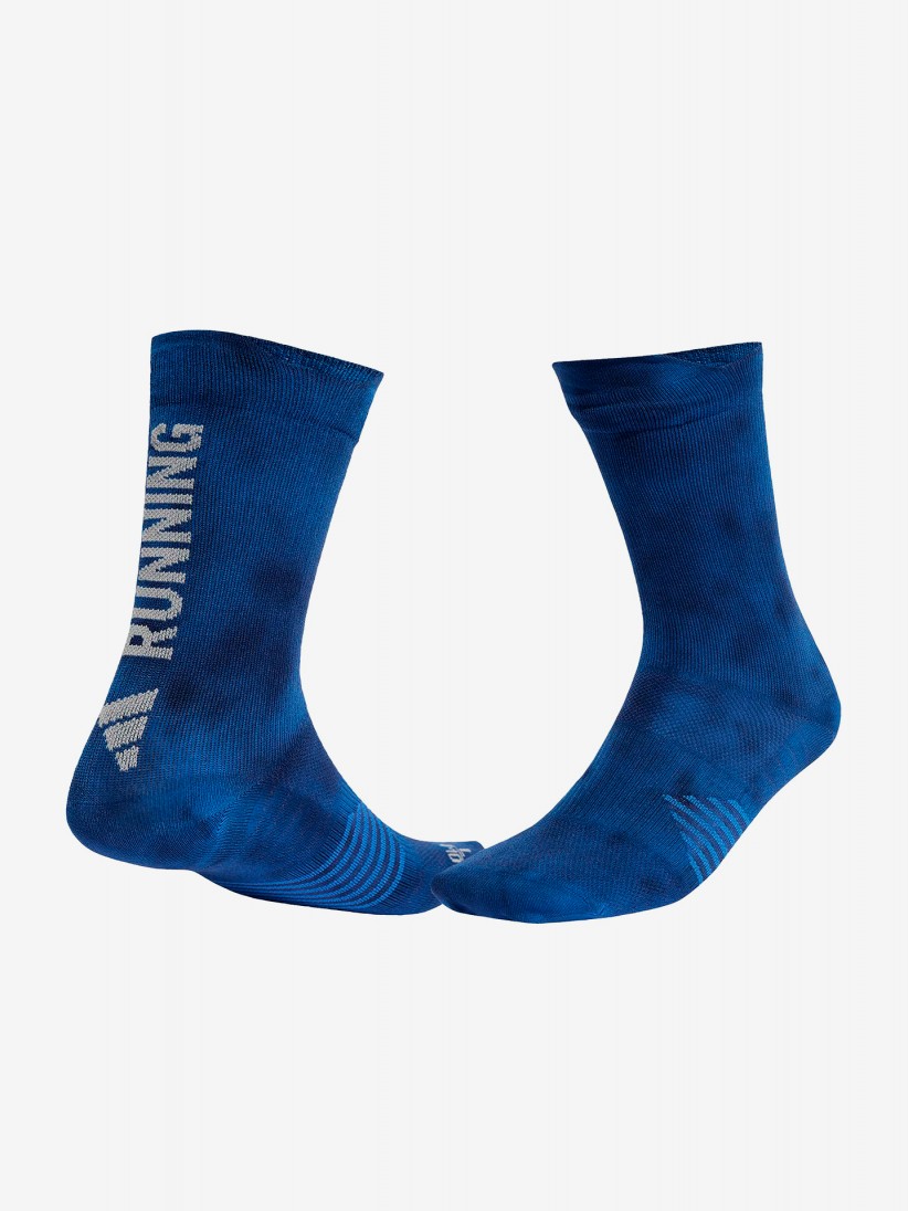 Adidas RUNxGRAPHIC Washed Blue Running Socks
