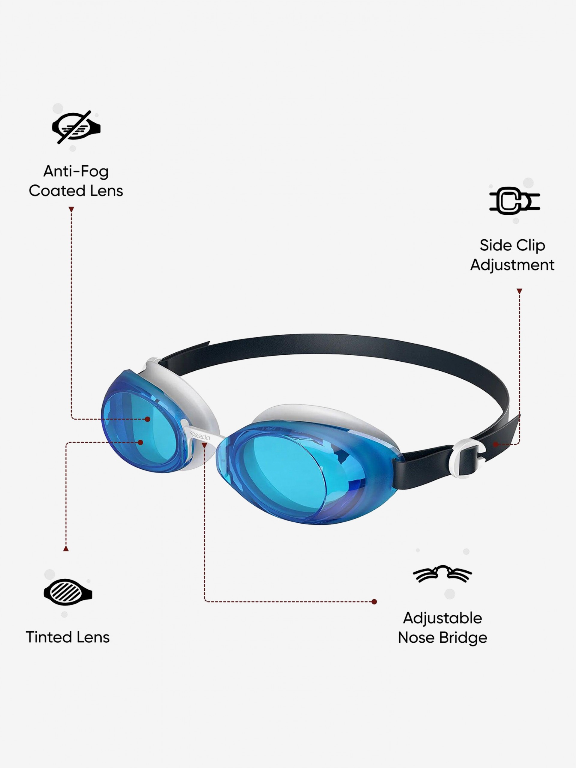 Óculos de Natação Speedo Jet 2.0 Azuis