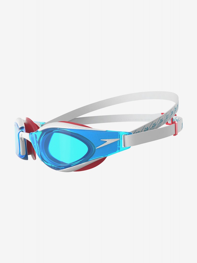 Speedo Fastskin Hyper Elite Blue, White and Red Swimming Goggles