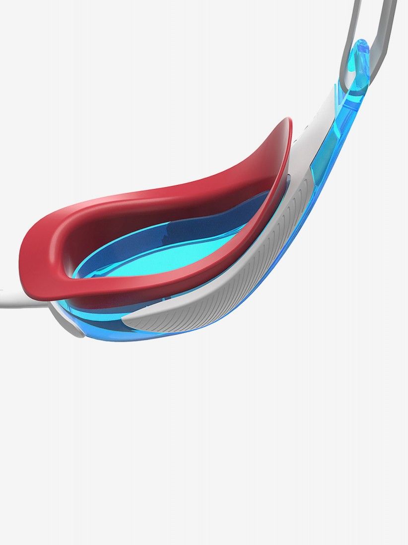 Speedo Fastskin Hyper Elite Blue, White and Red Swimming Goggles