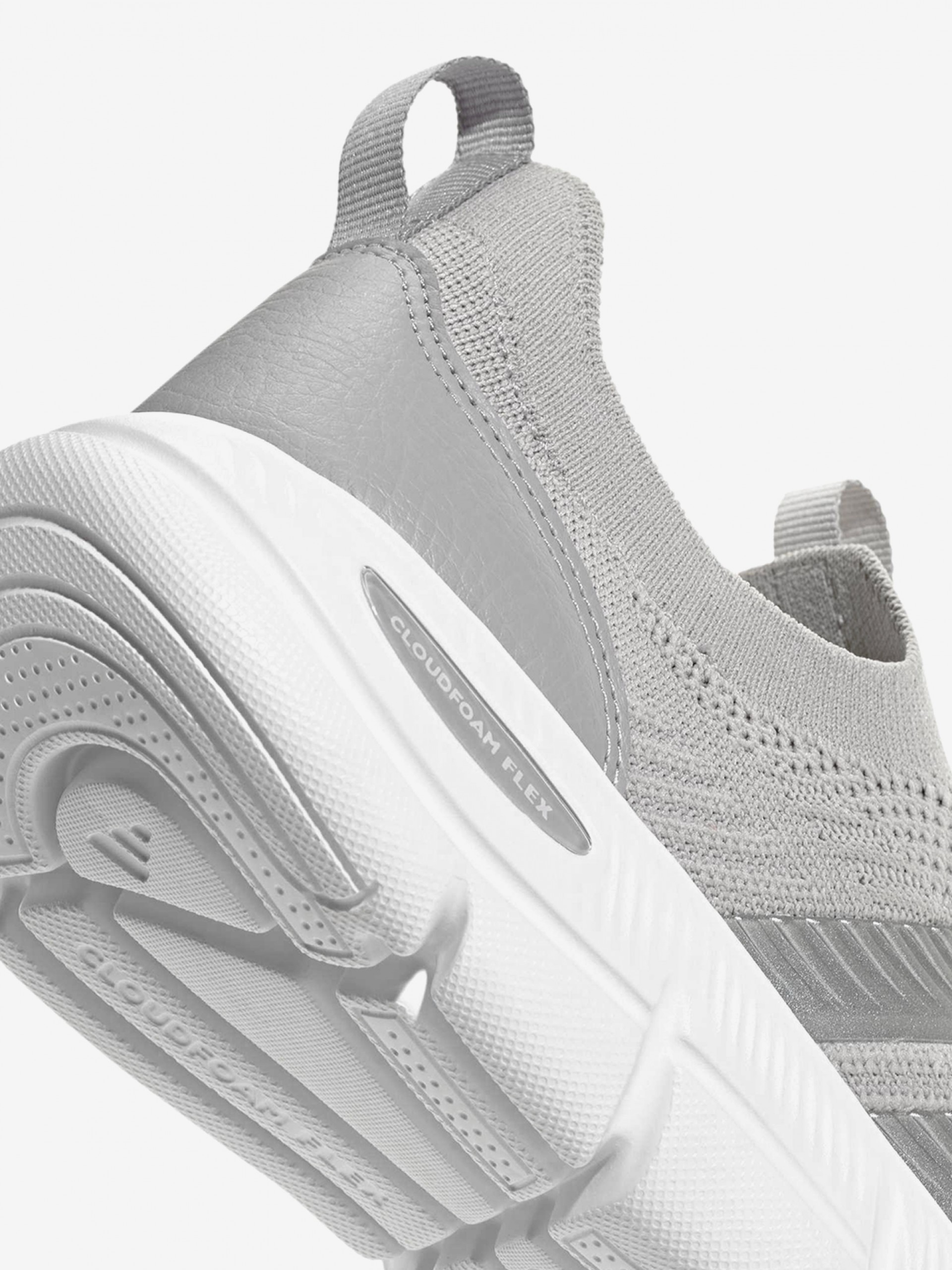 Zapatillas Para Caminar Adidas Cloudfoam Flex Sock W Grises