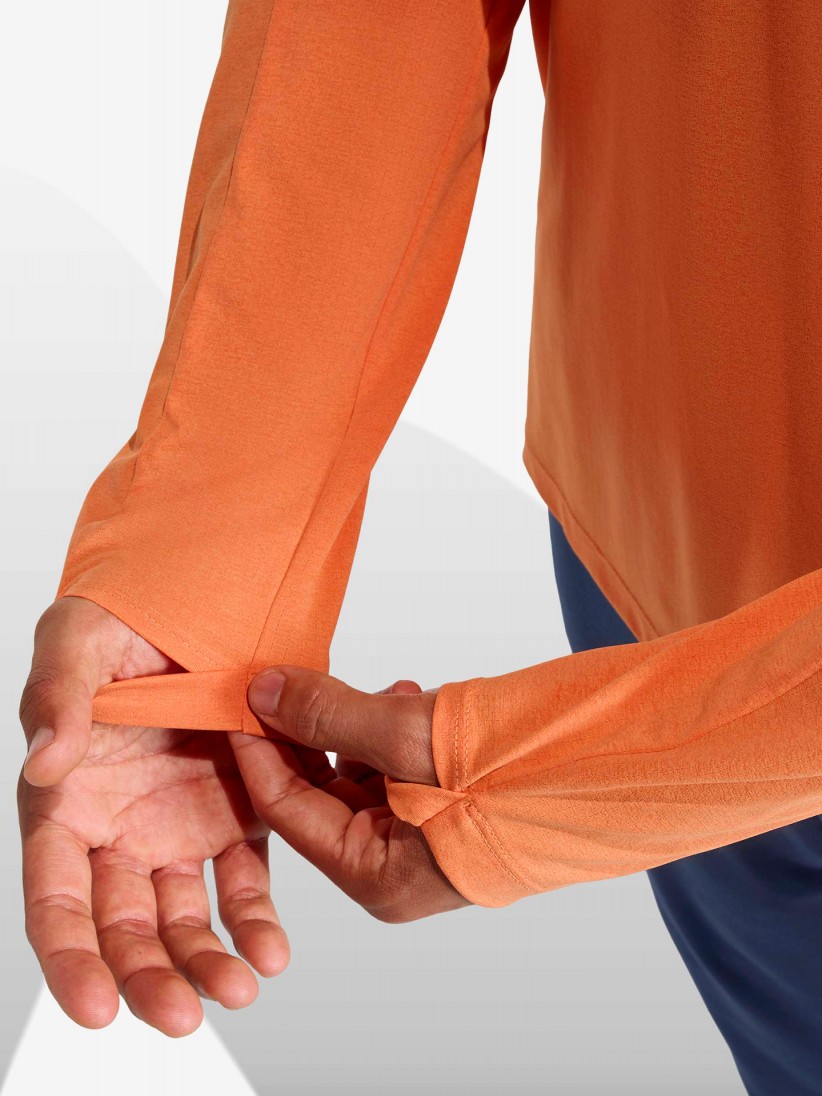 Camiseta de Manga Larga de Running Adidas Adi365 Iconic Climacool Naranja