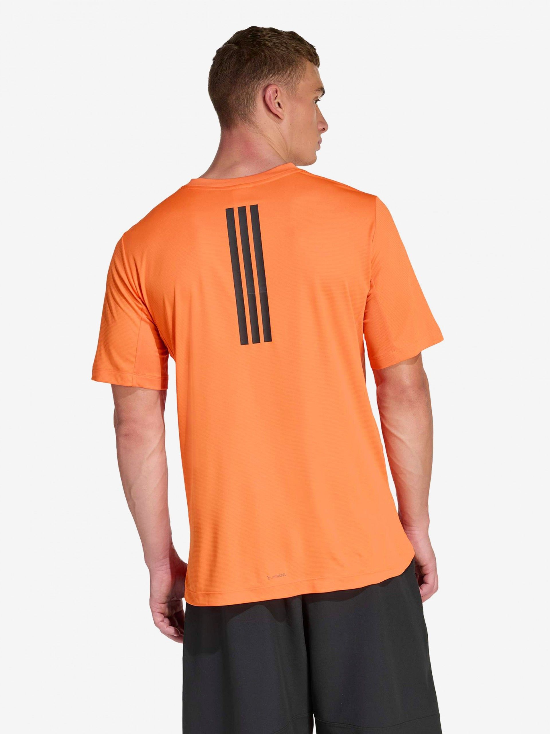 Camiseta de Entrenamiento Adidas D4T Power PrimeLift 3-Stripes Naranja