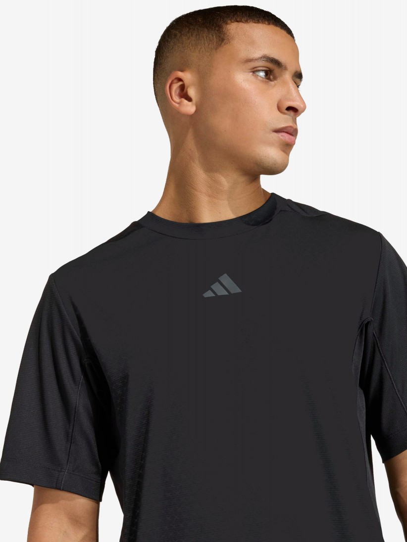 Camiseta de Entrenamiento Adidas D4T Power PrimeLift 3-Stripes Negra
