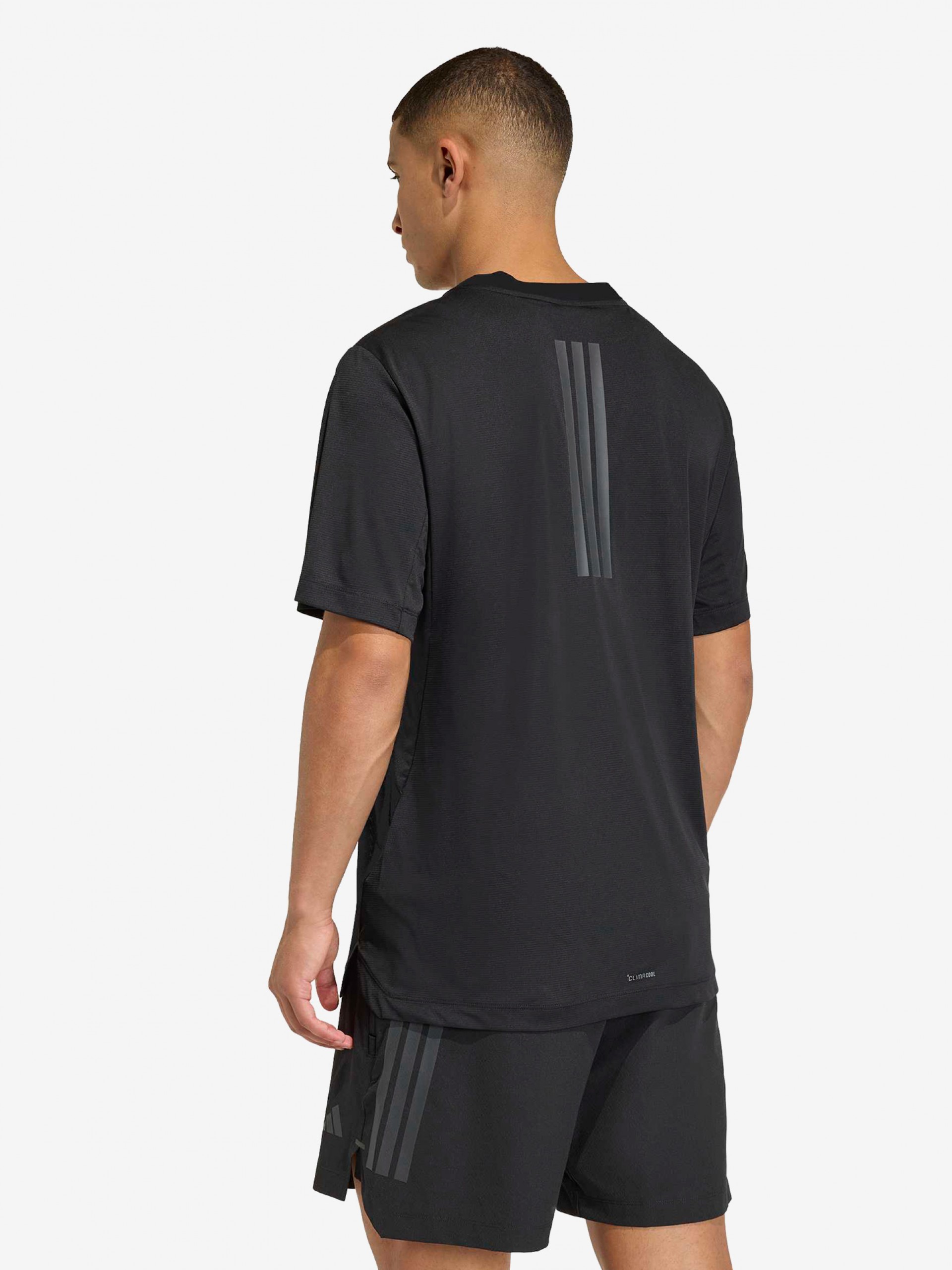Camiseta de Entrenamiento Adidas D4T Power PrimeLift 3-Stripes Negra