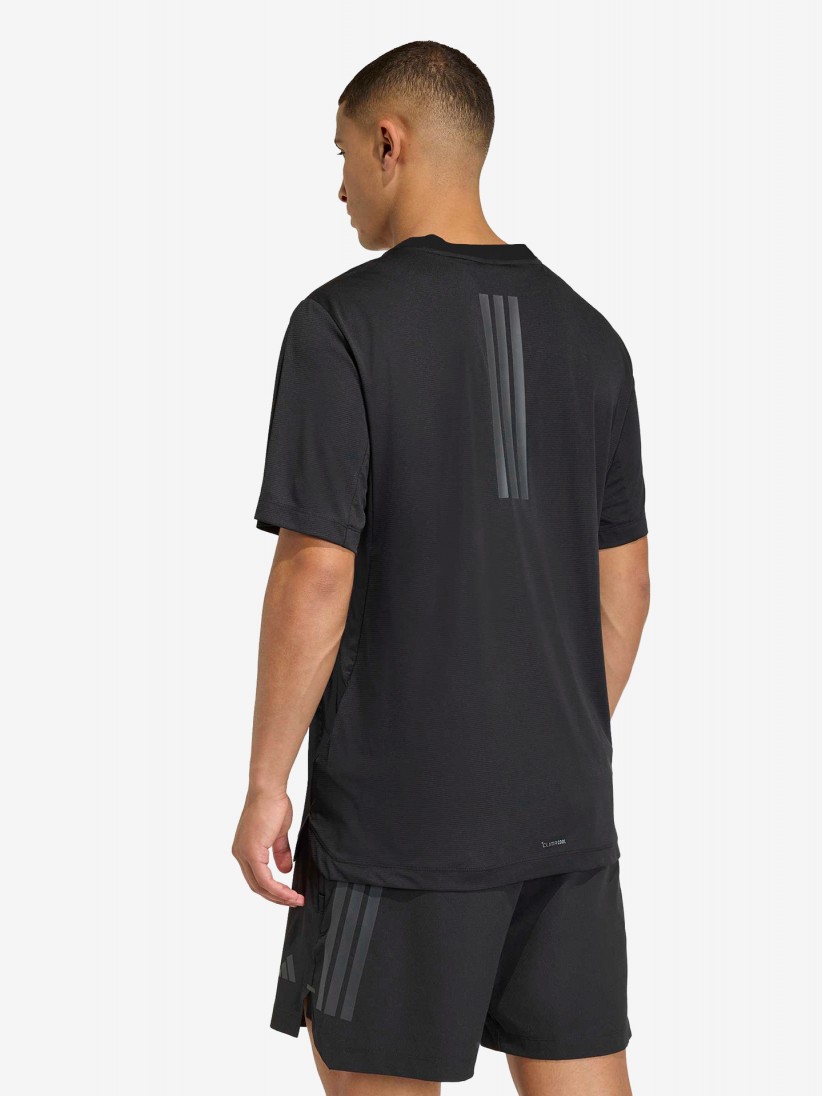 Camiseta de Entrenamiento Adidas D4T Power PrimeLift 3-Stripes Negra