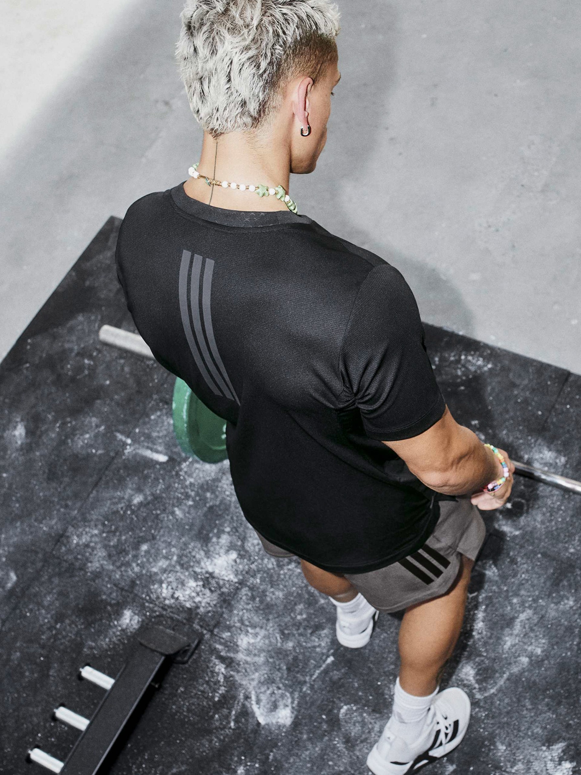 Camiseta de Entrenamiento Adidas D4T Power PrimeLift 3-Stripes Negra