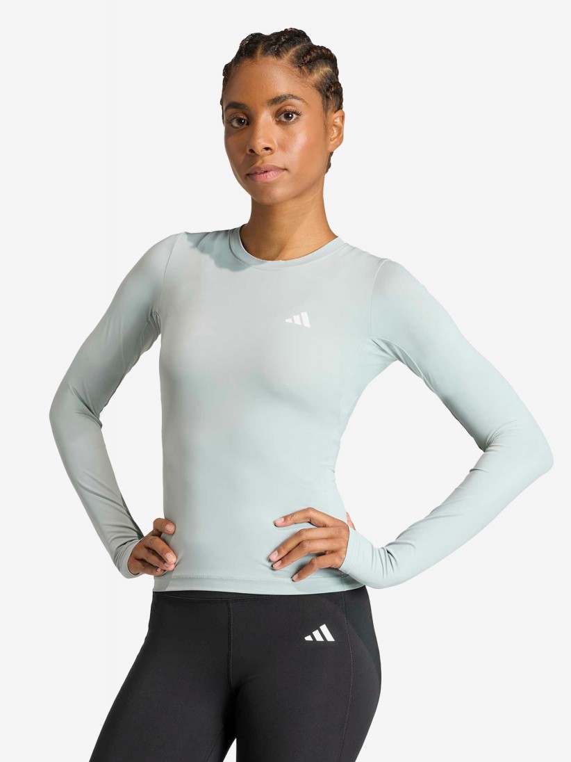 Adidas Power Essentials Workout Contour Climacool W Green Training Long Sleeve Top