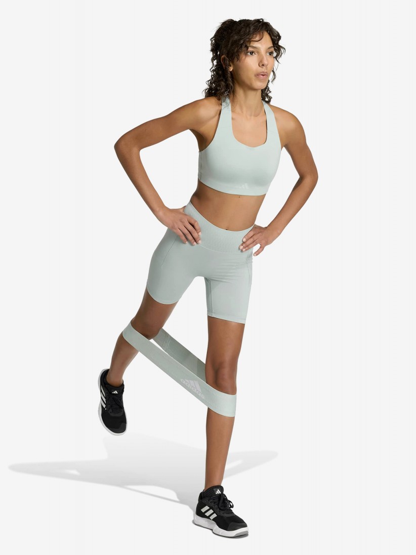 Adidas Optime Power Climacool 13cm W Green Biker Shorts
