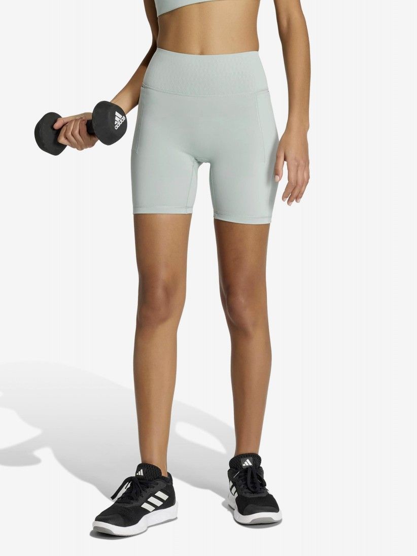 Adidas Optime Power Climacool 13cm W Green Biker Shorts