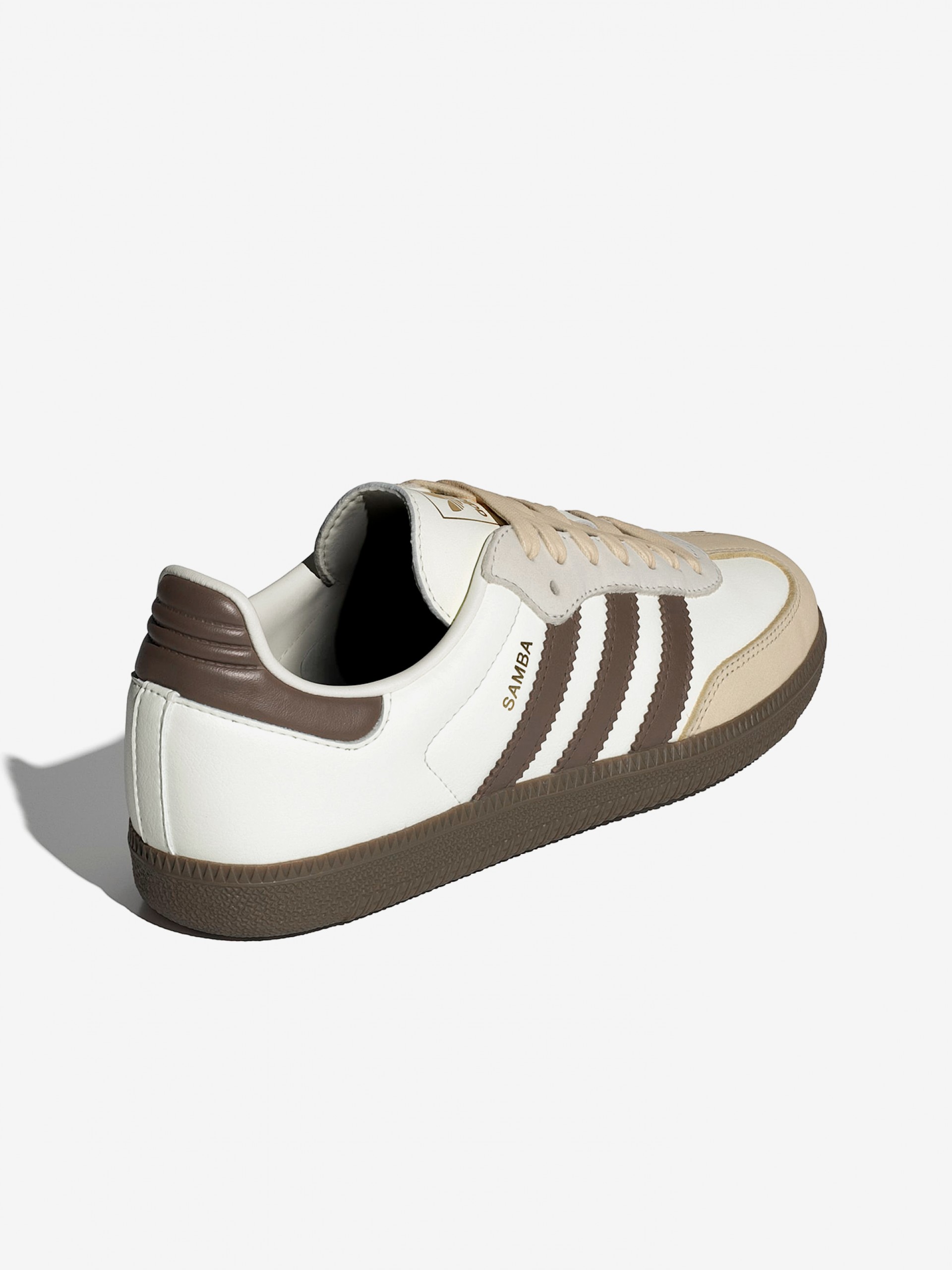 Adidas Samba OG W White, Brown and Beige Sneakers