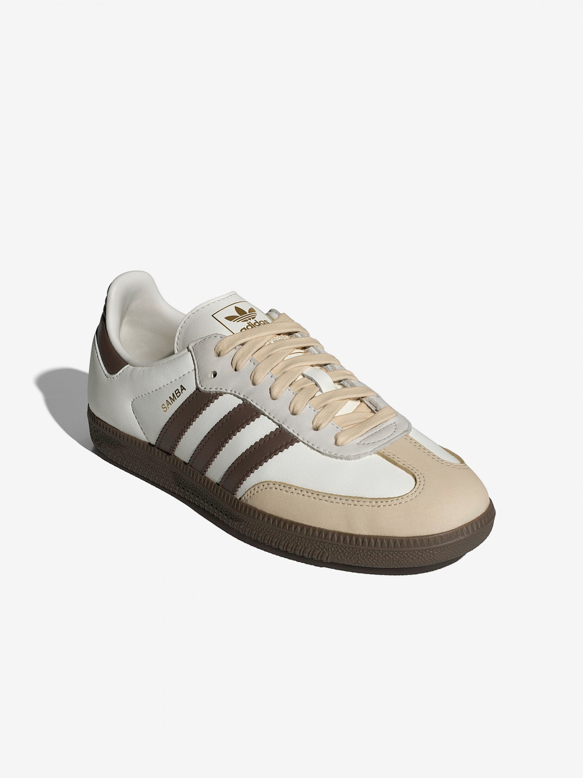 Sapatilhas Adidas Samba OG W Brancas, Castanhas e Bege