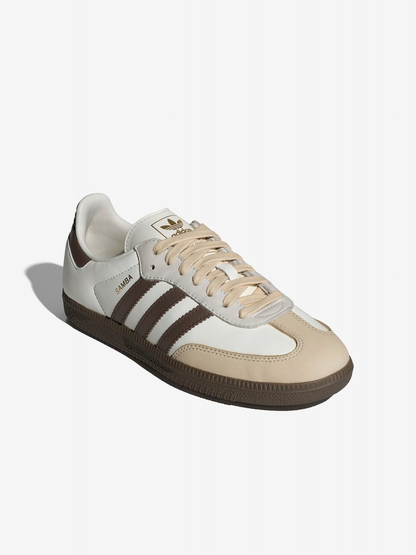 Sapatilhas Adidas Samba OG W Brancas, Castanhas e Bege