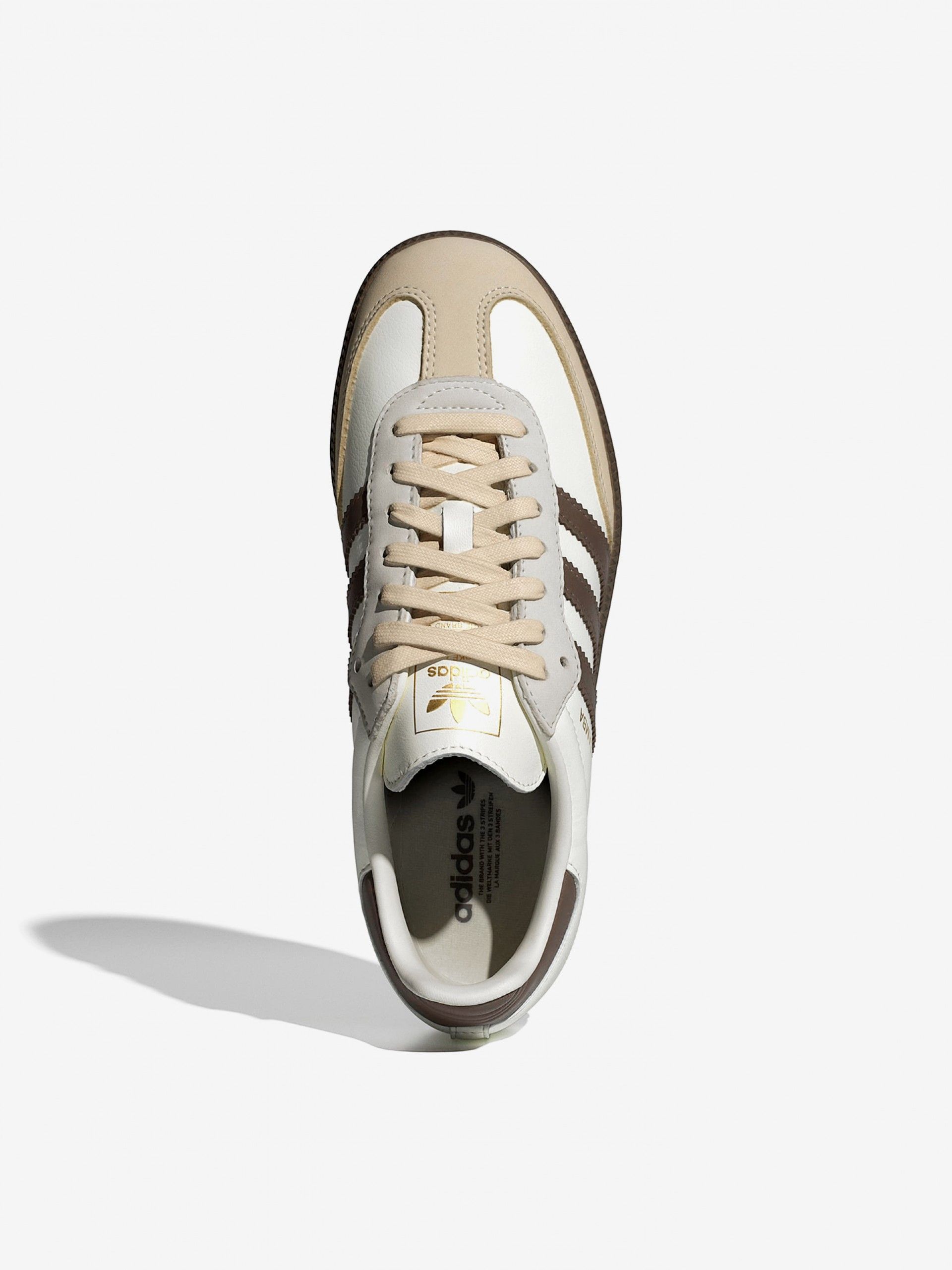 Adidas Samba OG W White, Brown and Beige Sneakers