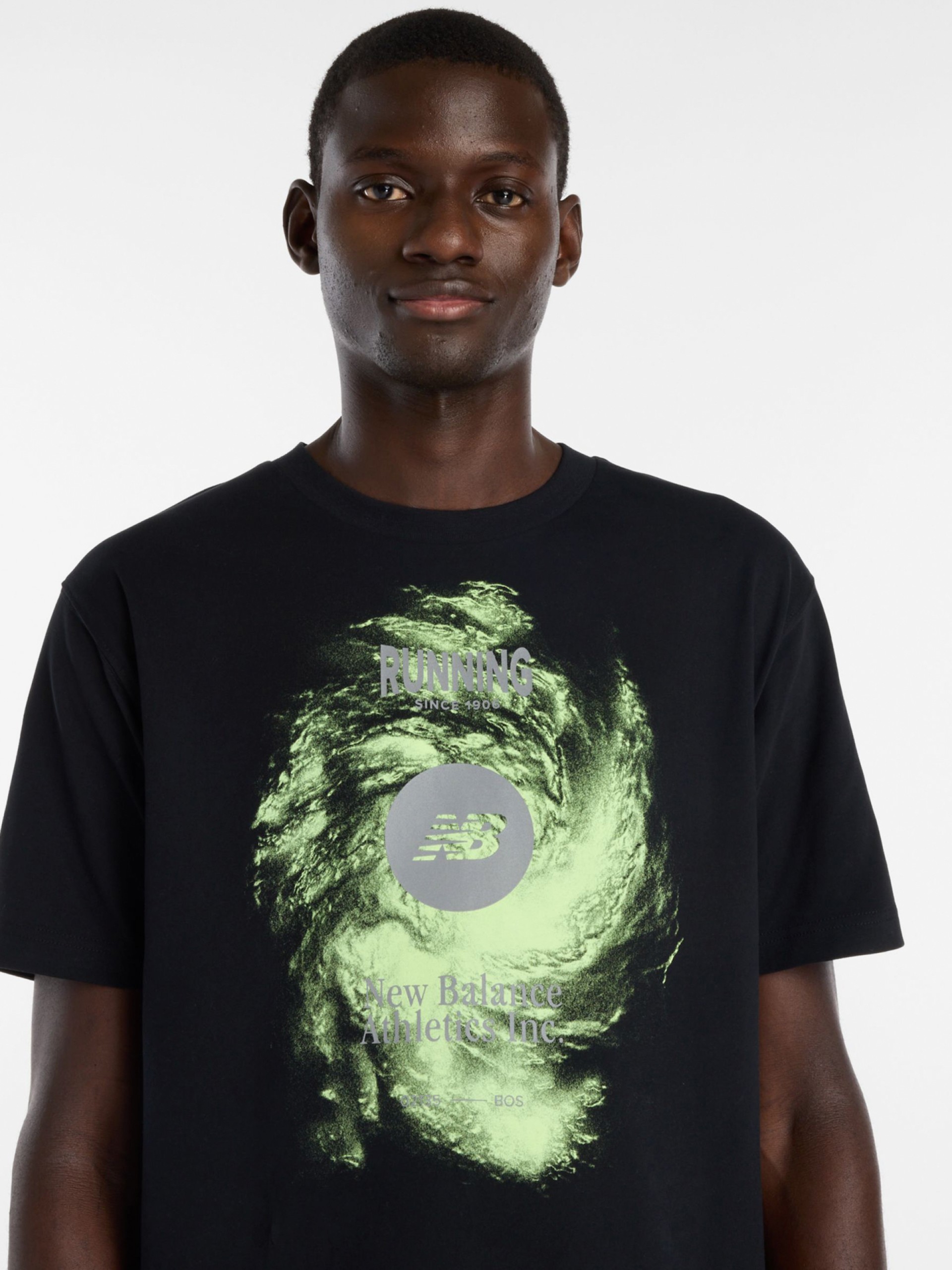 New Balance Vortex Performance Black and Green T-shirt