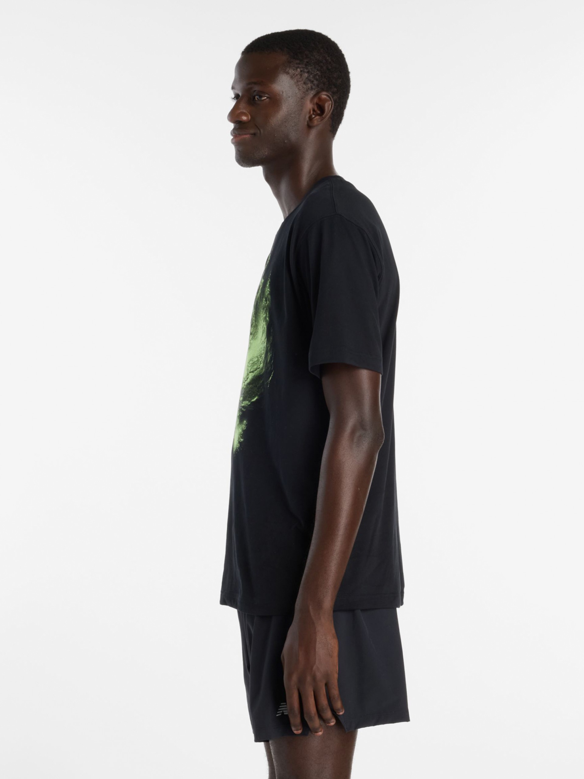New Balance Vortex Performance Black and Green T-shirt