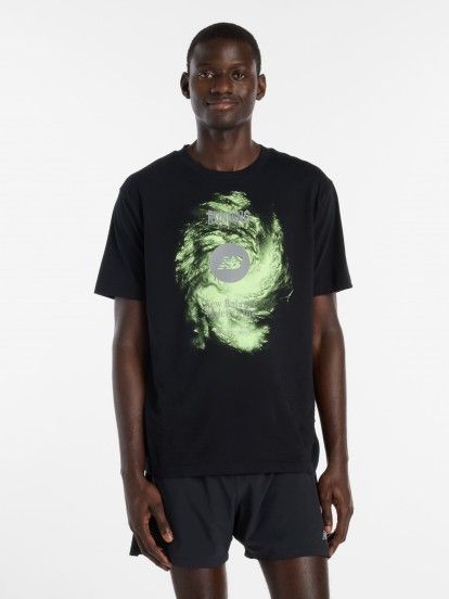 New Balance Vortex Performance Black and Green T-shirt