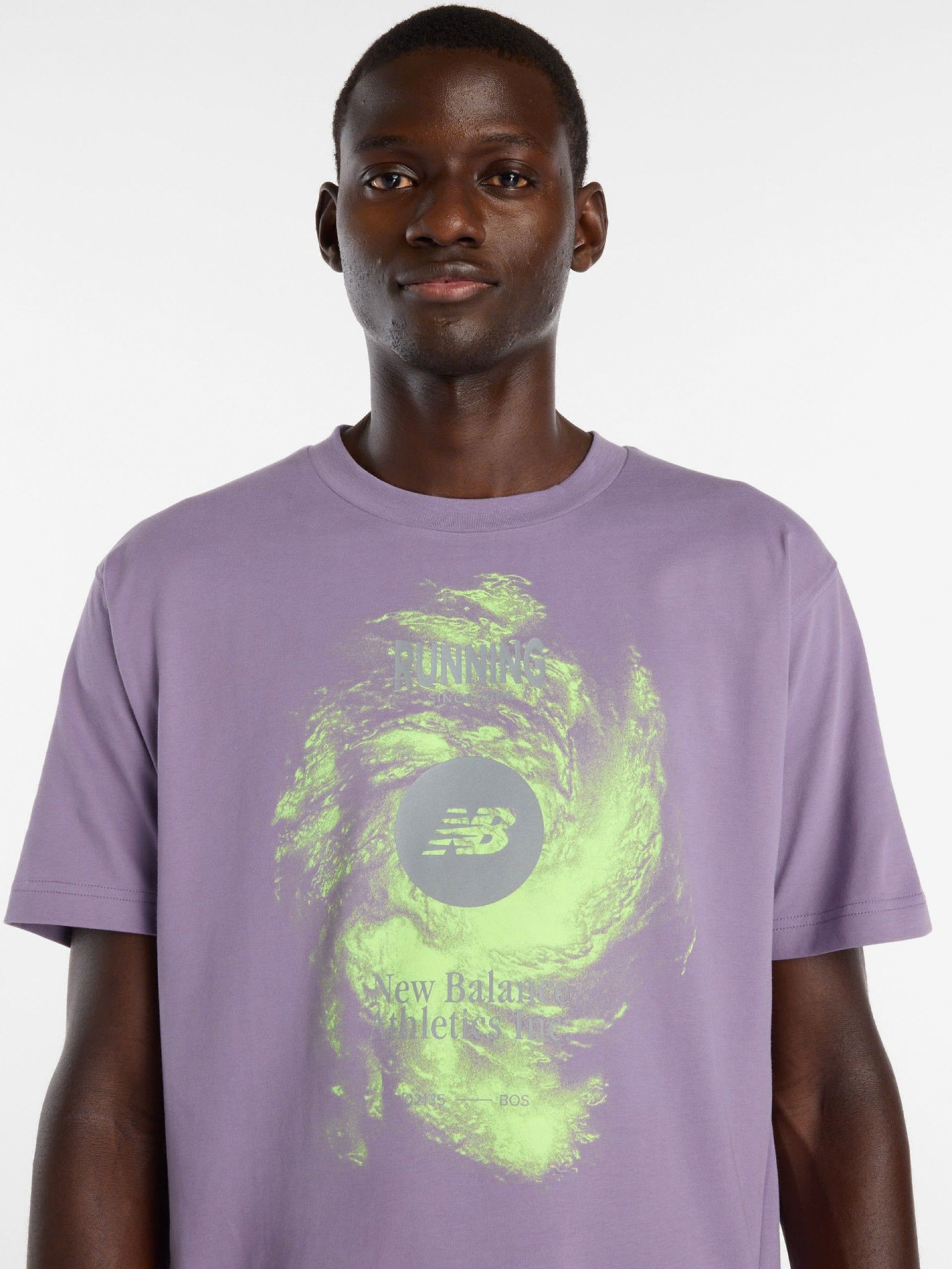 Camiseta New Balance Vortex Performance Lila y Verde
