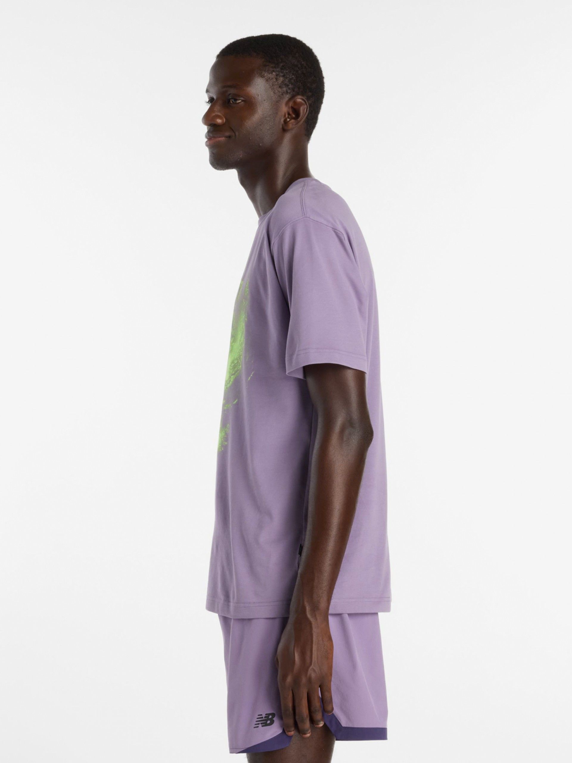 Camiseta New Balance Vortex Performance Lila y Verde
