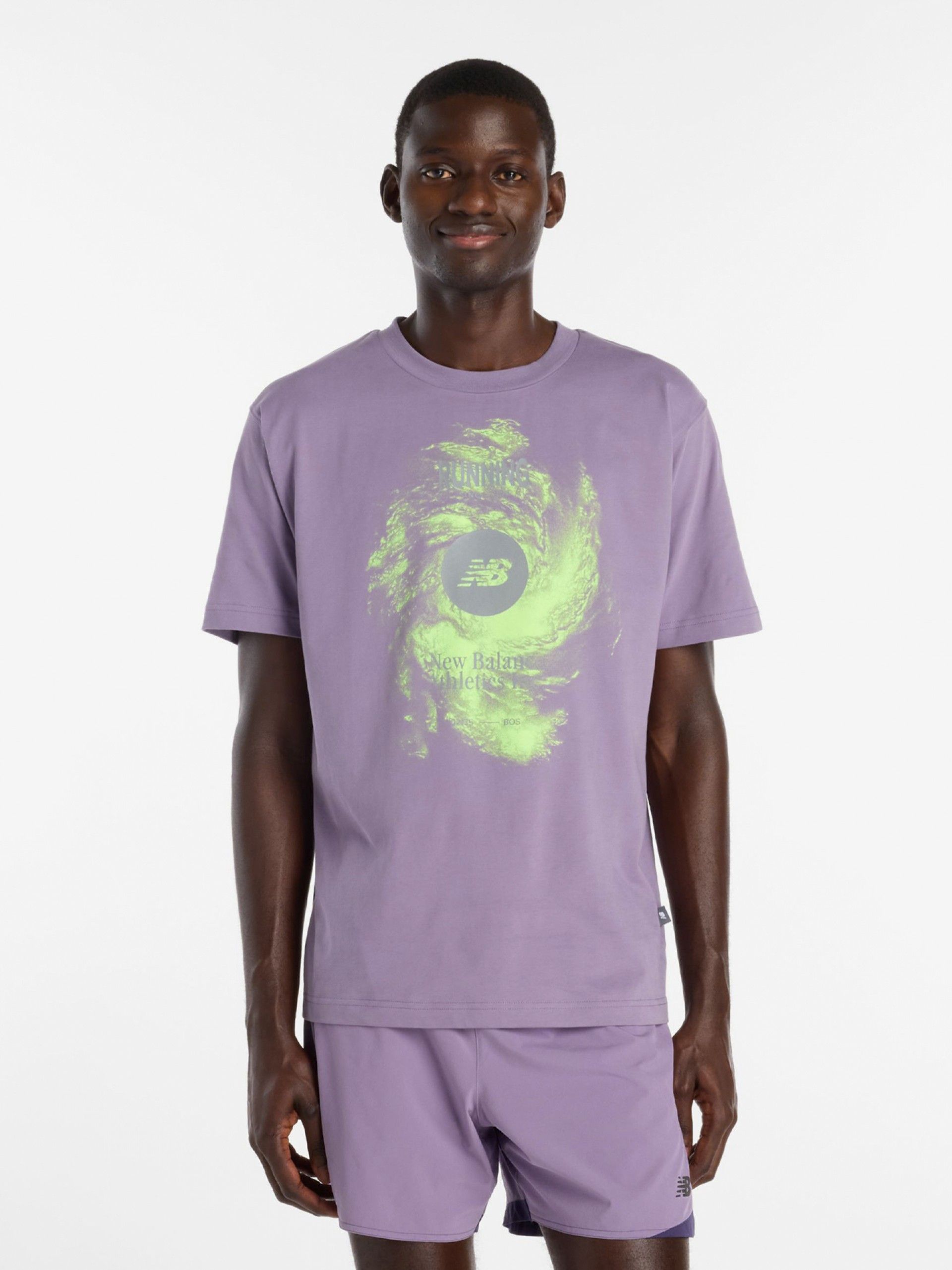 New Balance Vortex Performance Lilac and Green T-shirt