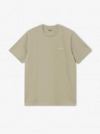 Carhartt WIP Script Embroidery Khaki T-shirt