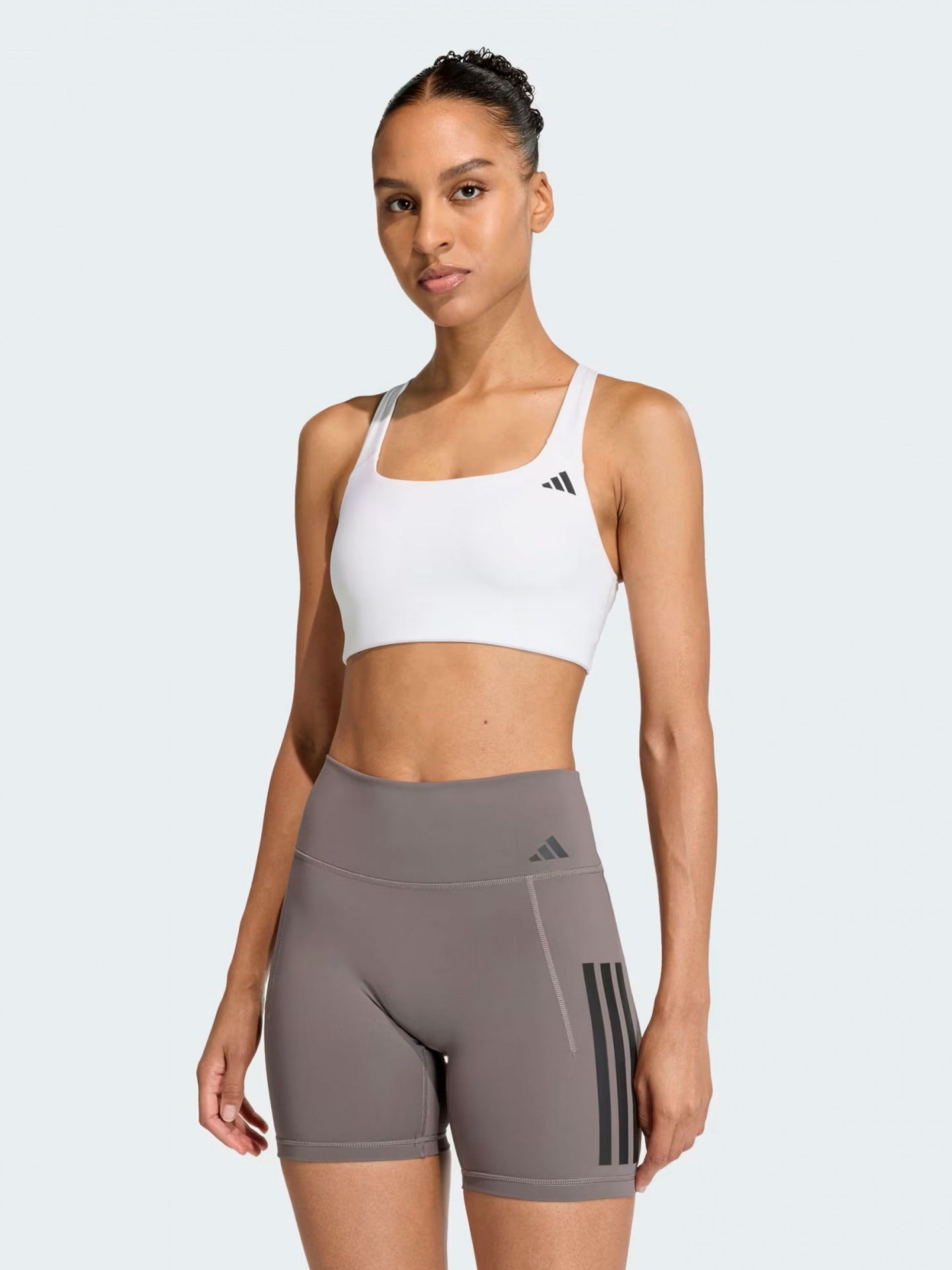 Sujetador Deportivo Adidas Optime Sujeción Media W Blanco