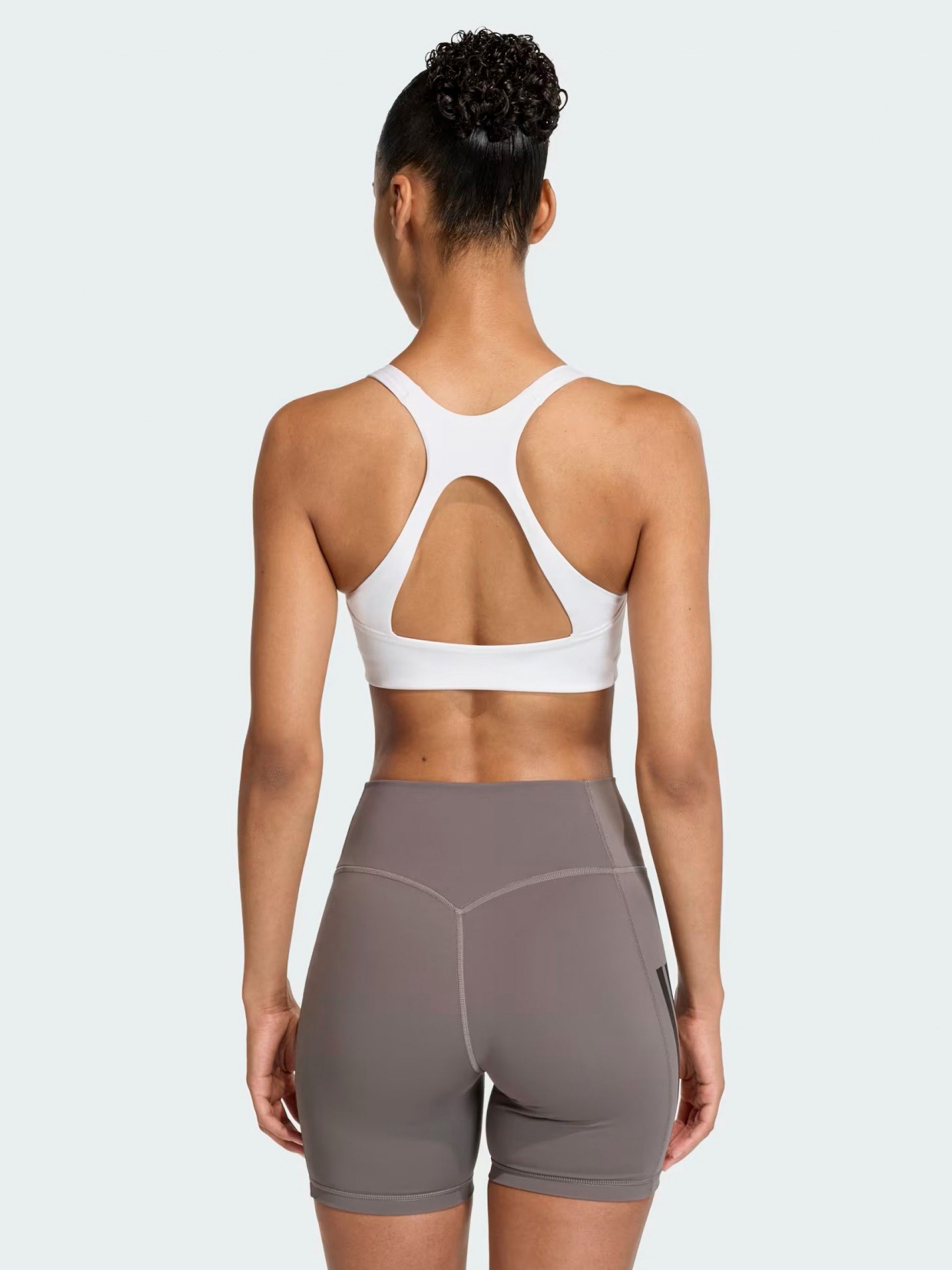 Adidas Optime Medium Support W White Sports Bra