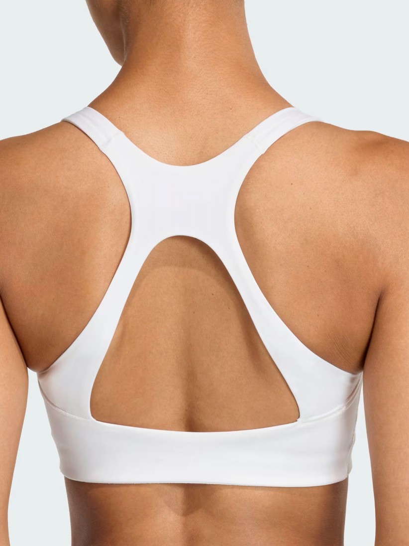 Sujetador Deportivo Adidas Optime Sujeci�n Media W Blanco