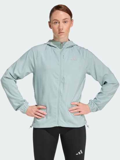 Adidas Adi365 Essentials W Green Running Hooded Jacket