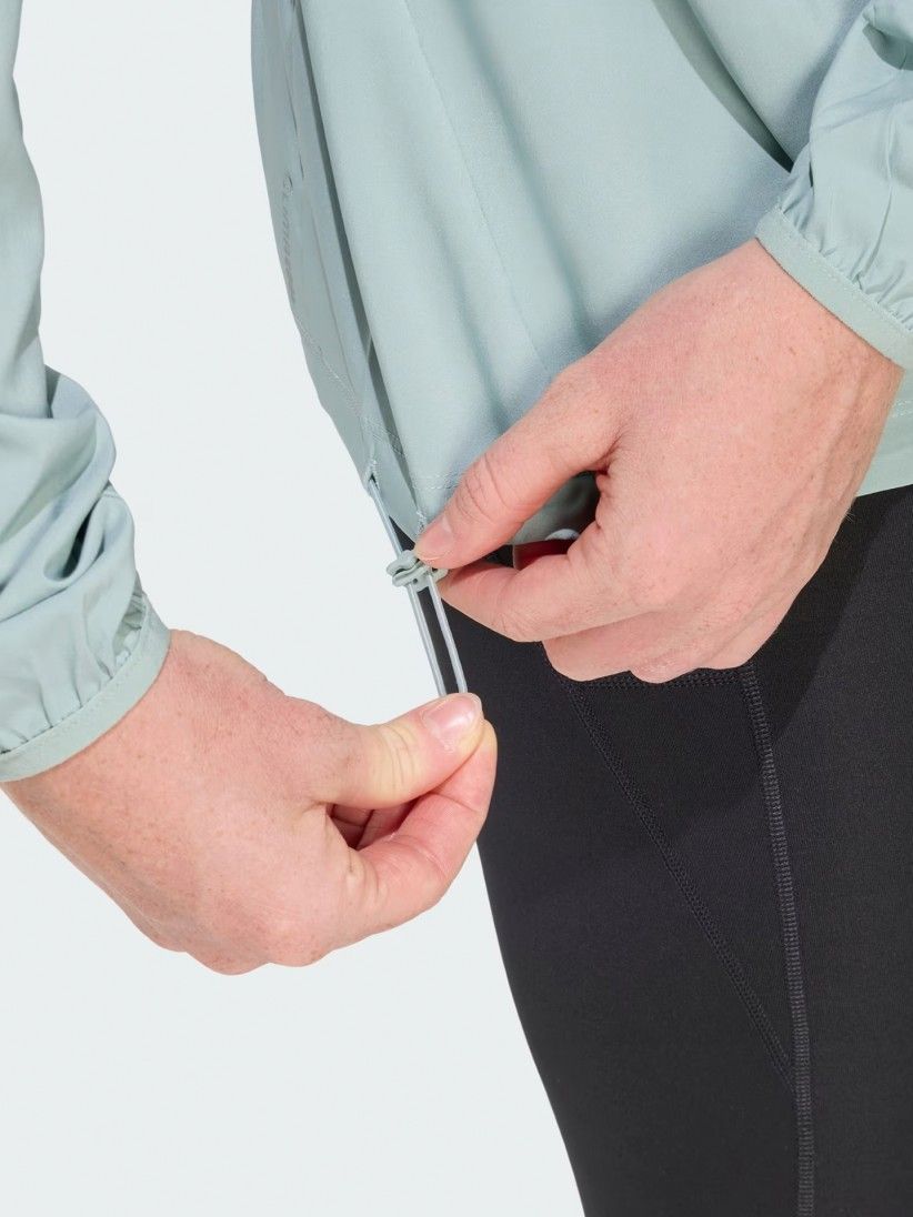 Adidas Adi365 Essentials W Green Running Hooded Jacket