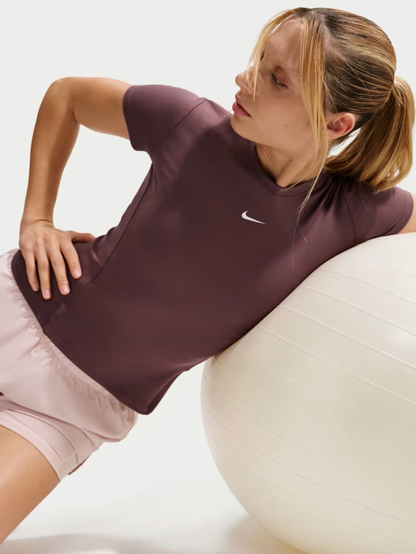 Camiseta de Entrenamiento Nike One Burdeos Para Mujer