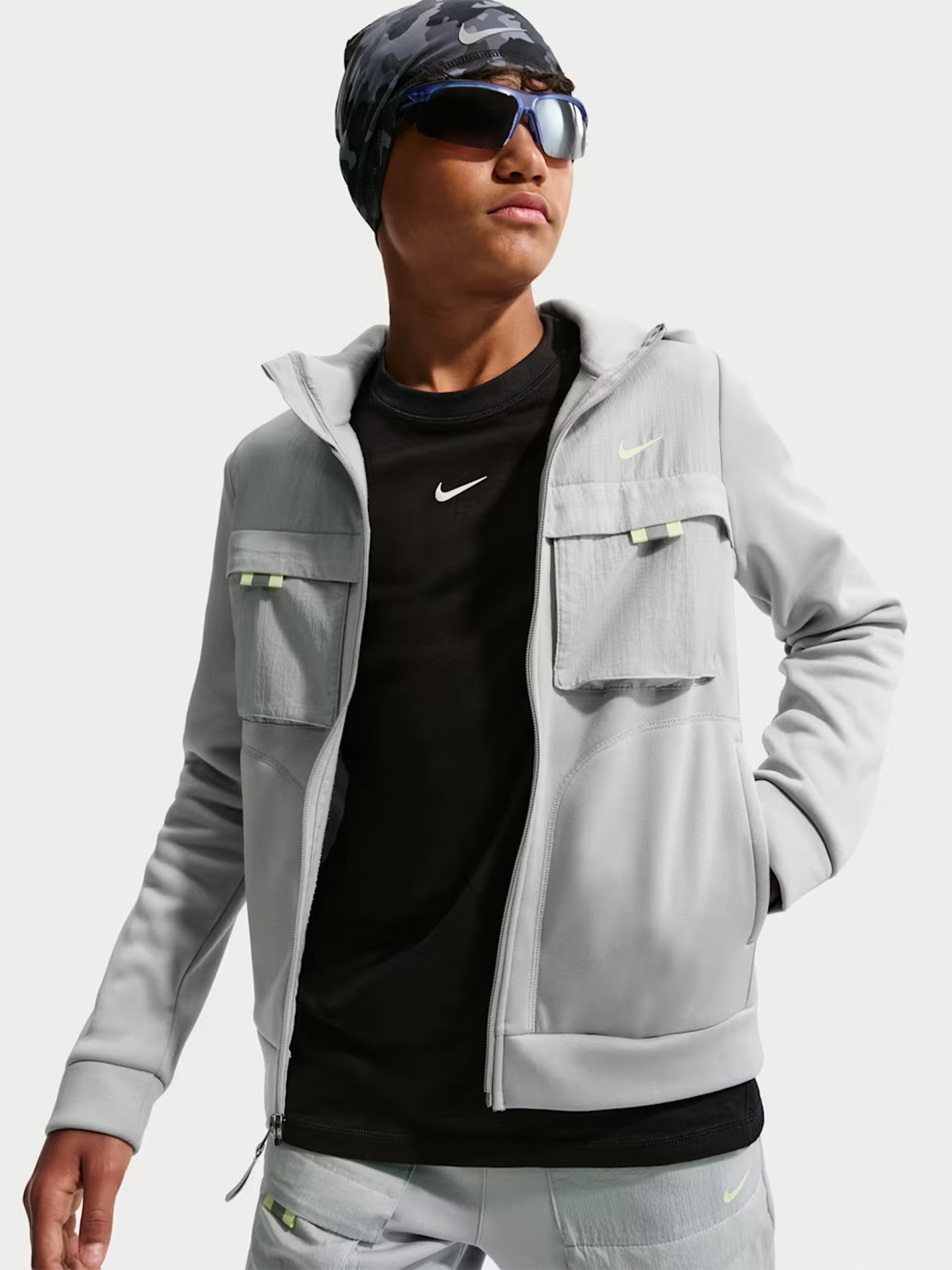 Casaco com Capuz Nike Sportswear City Utility Júnior Cinzento