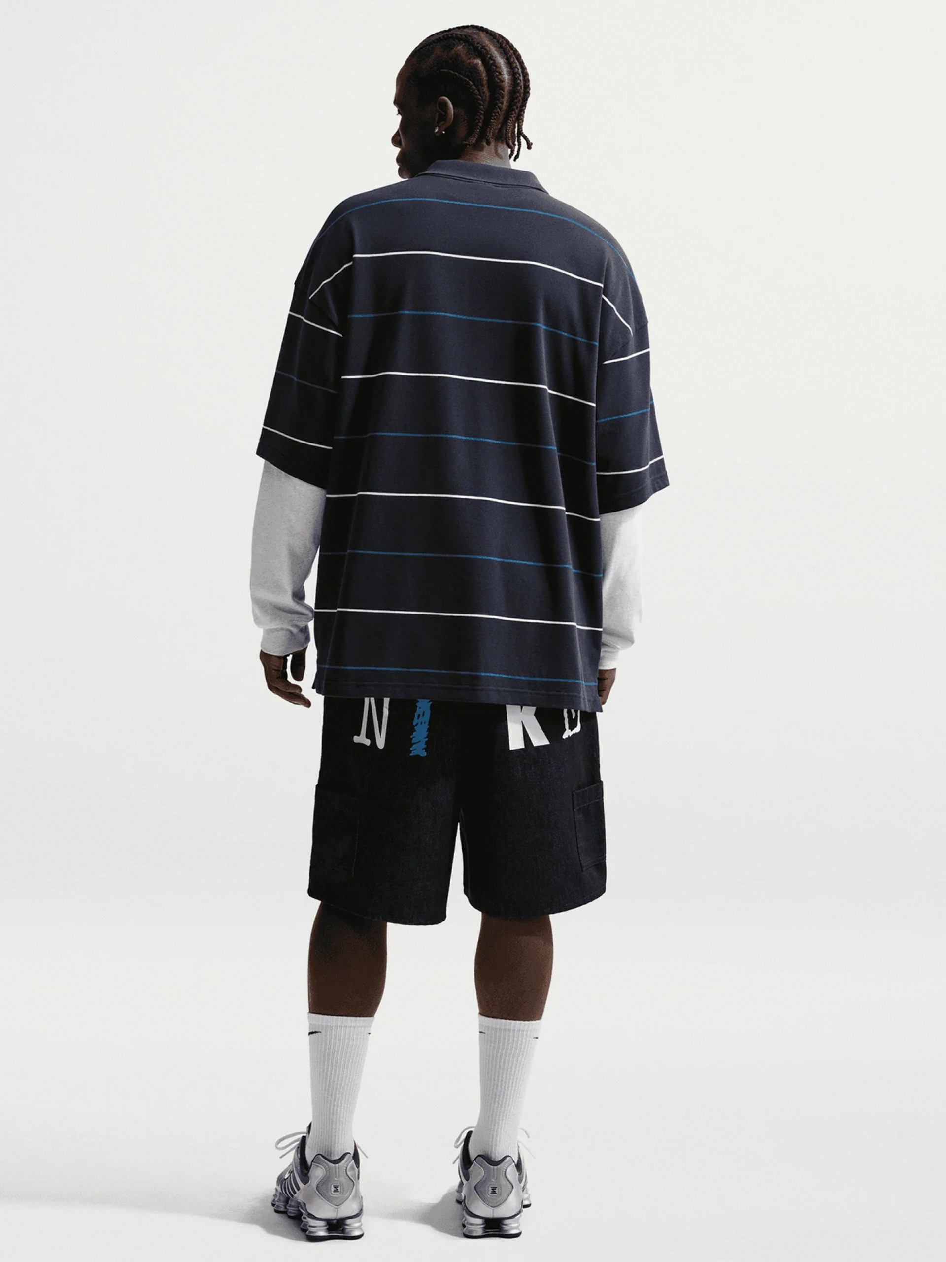 Polo Nike Sportswear Club Azul De Rayas Para Hombre