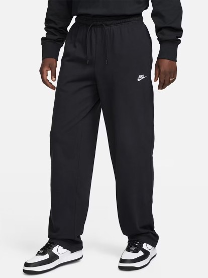 Cal�as Nike Club Fleece Bainha Aberta Pretas Para Homem