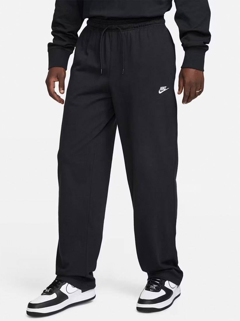 Cal�as Nike Club Fleece Bainha Aberta Pretas Para Homem