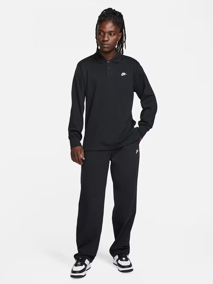 Cal�as Nike Club Fleece Bainha Aberta Pretas Para Homem