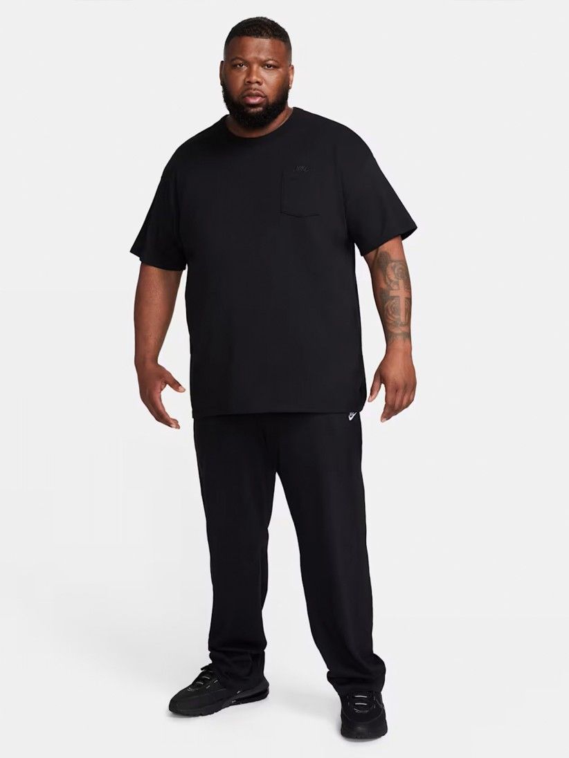 Cal�as Nike Club Fleece Bainha Aberta Pretas Para Homem