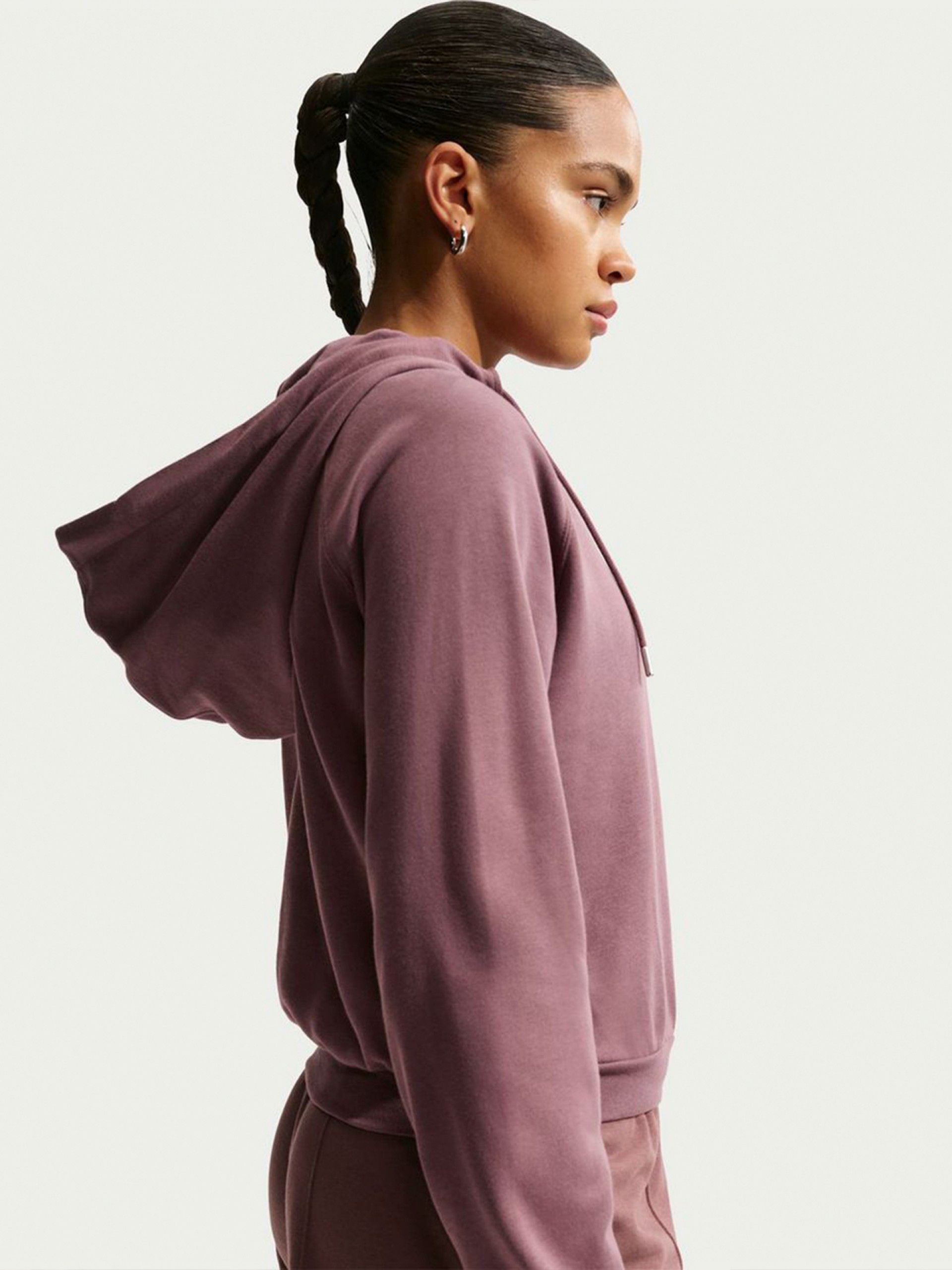 Camisola com Capuz Nike Sportswear Chill French Terry Bordeaux Para Mulher