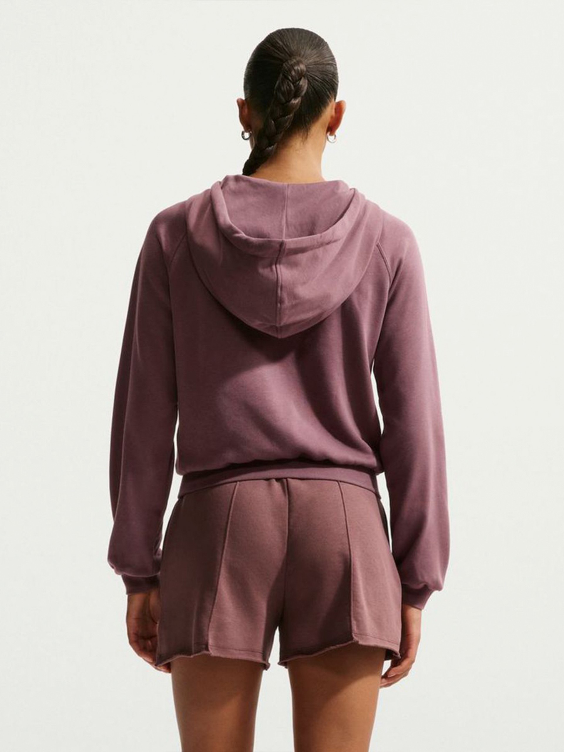 Camisola com Capuz Nike Sportswear Chill French Terry Bordeaux Para Mulher