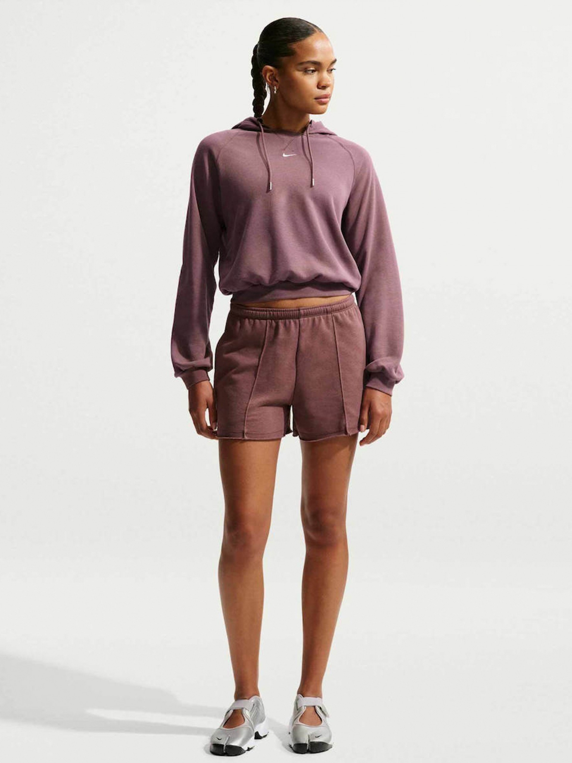 Sudadera con Capucha Nike Sportswear Chill French Terry Burdeos Para Mujer