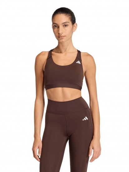 Sujetador Deportivo Adidas Optime Essentials Sujeci�n Media W Marr�n