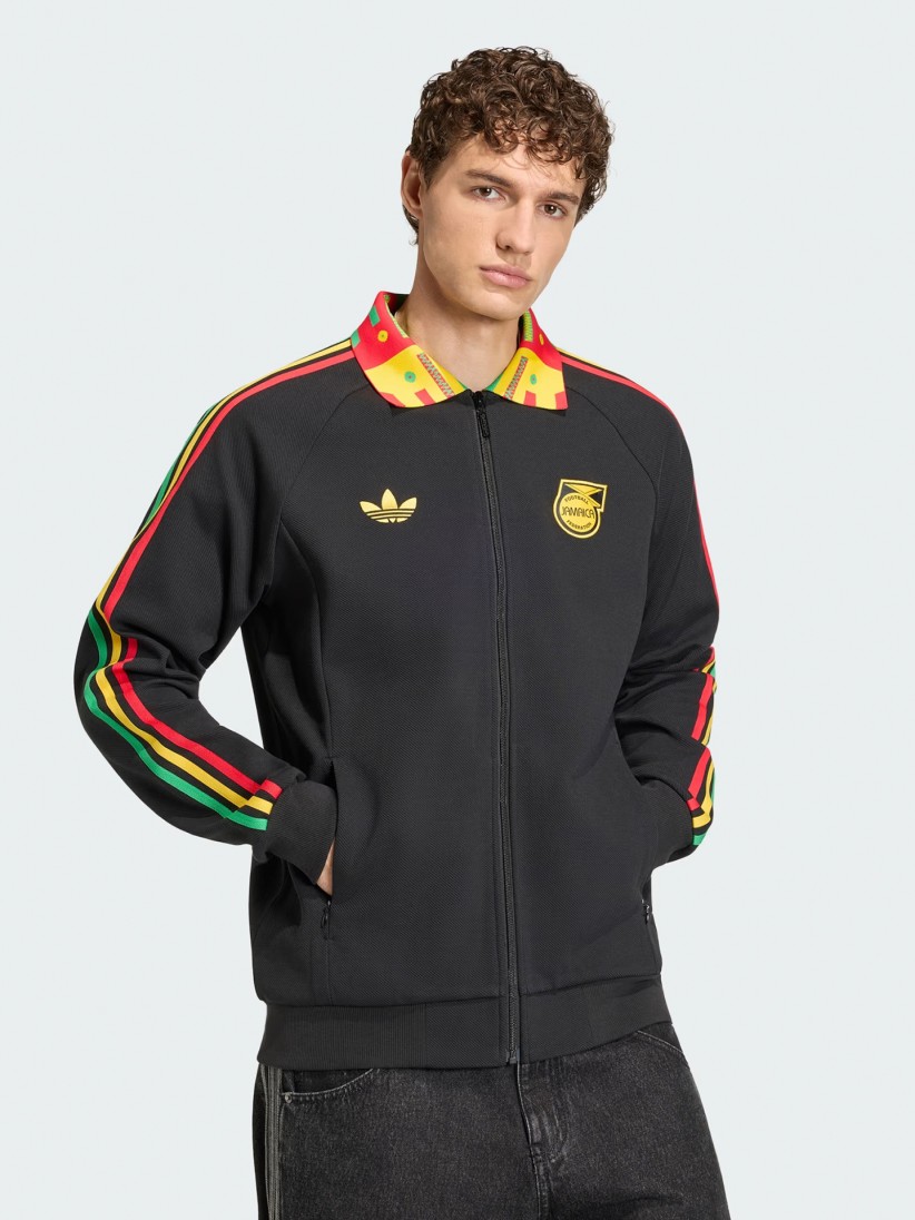 Casaco Adidas Anthem Cores Alternativas JFF Jamaica x Bob Marley Preto