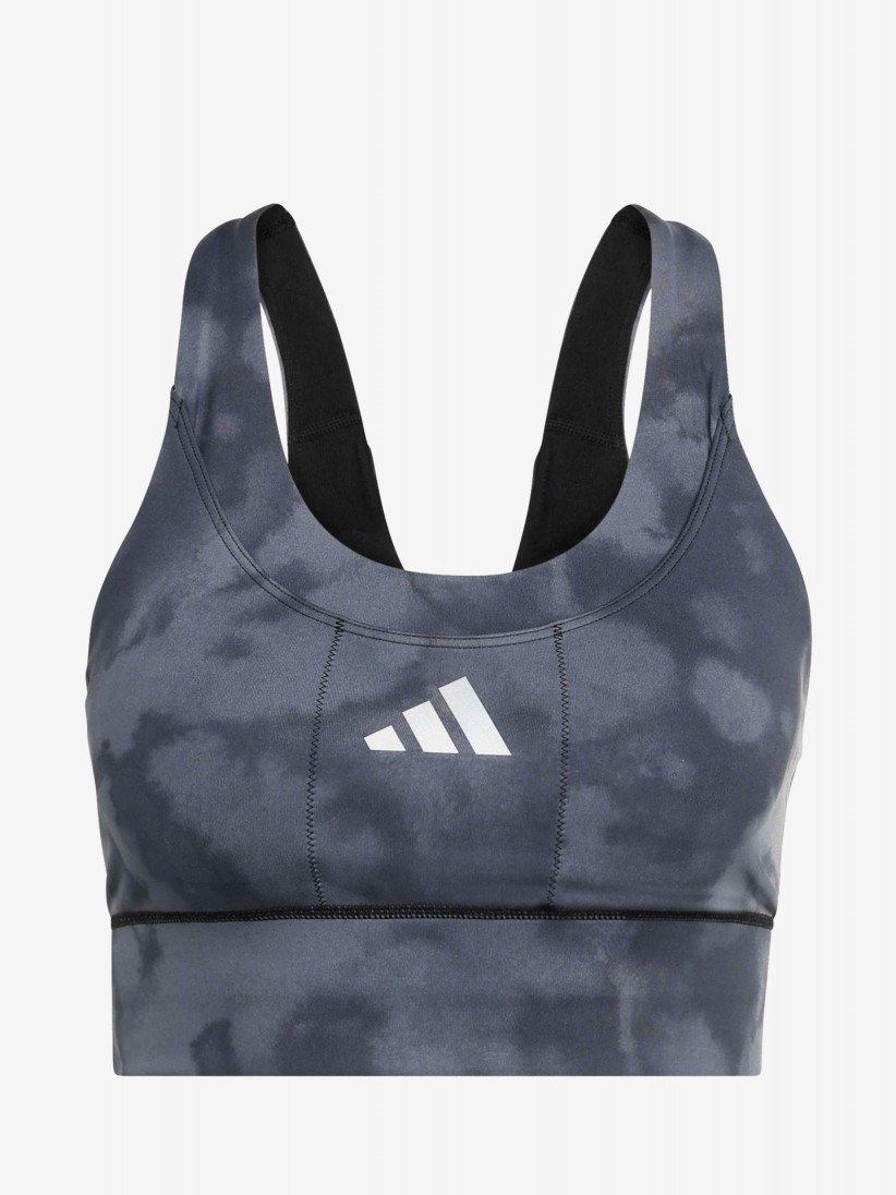Adidas Adi365 Pocket Graphic Medium Support W Grey Sports Bra Adidas Adi365 Pocket Graphic Medium Support W Grey Sports Bra