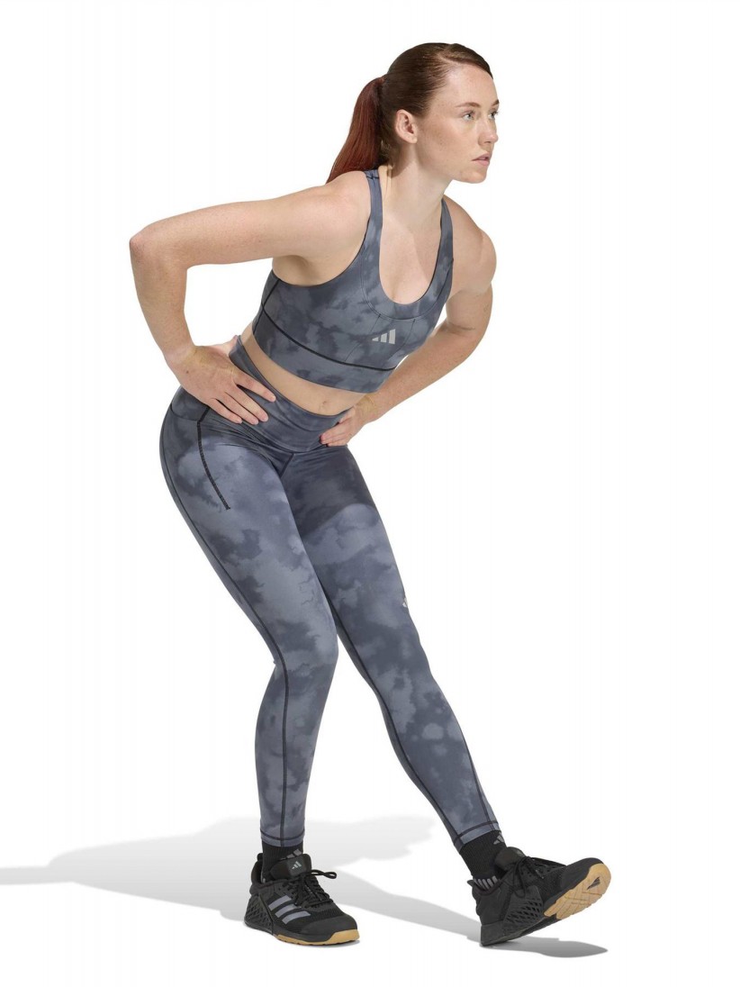 Adidas Adi365 Pocket Graphic Medium Support W Grey Sports Bra Adidas Adi365 Pocket Graphic Medium Support W Grey Sports Bra