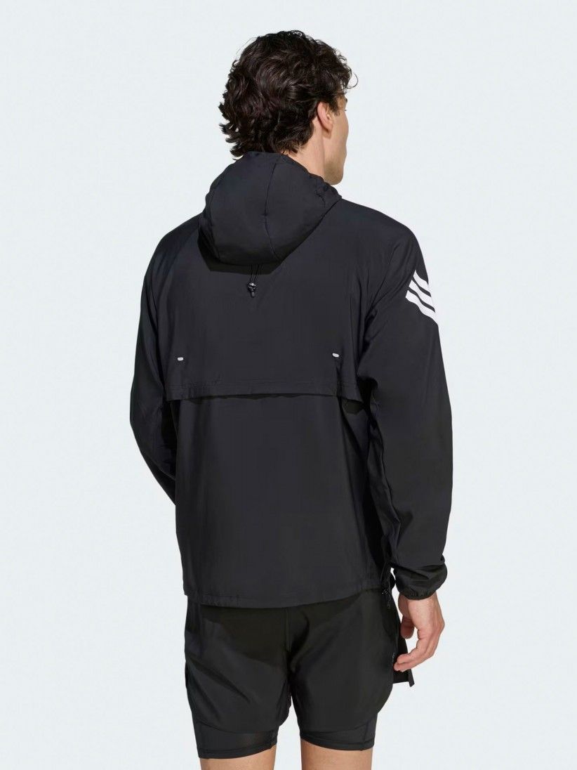 Casaco com Capuz de Running Adidas Adi365 Iconic Preto Casaco com Capuz de Running Adidas Adi365 Iconic Preto