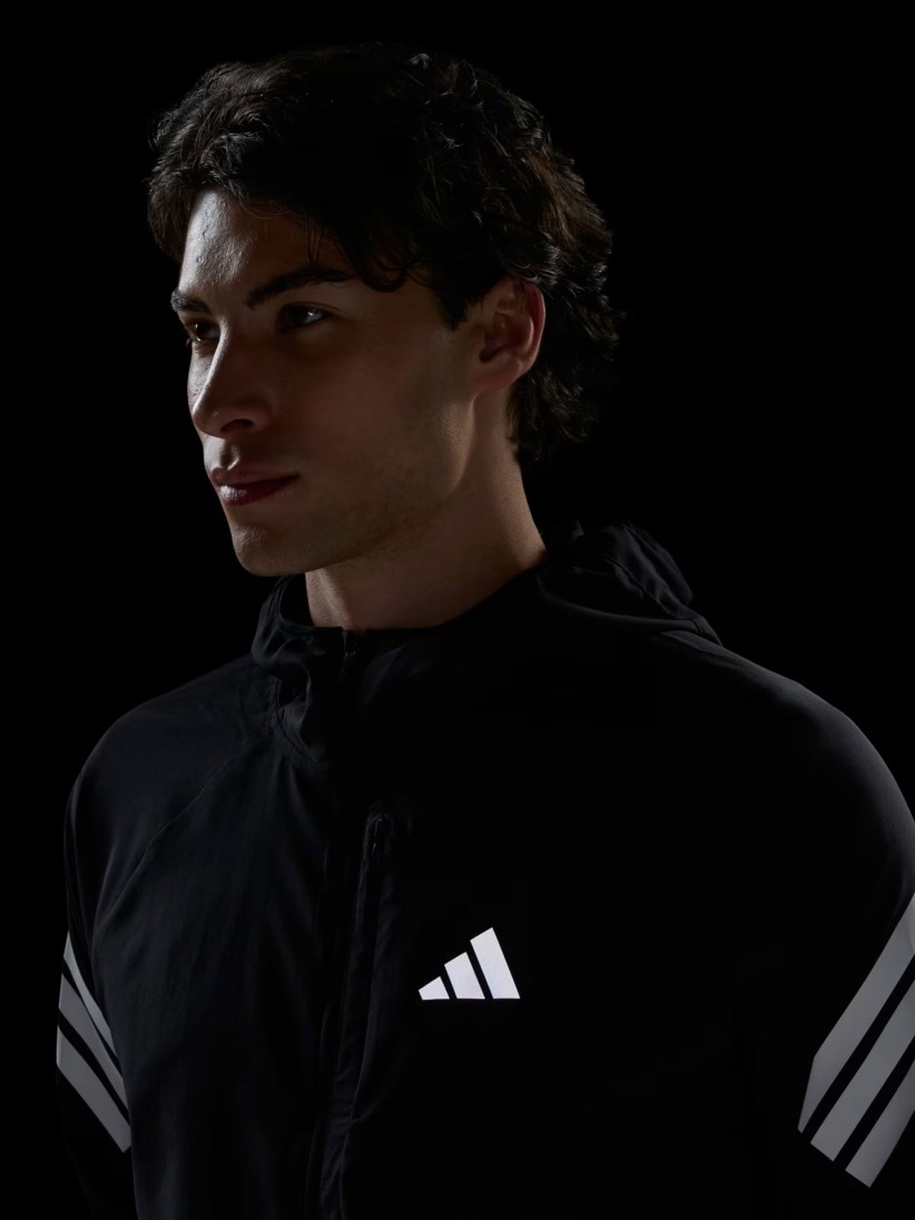 Casaco com Capuz de Running Adidas Adi365 Iconic Preto Casaco com Capuz de Running Adidas Adi365 Iconic Preto