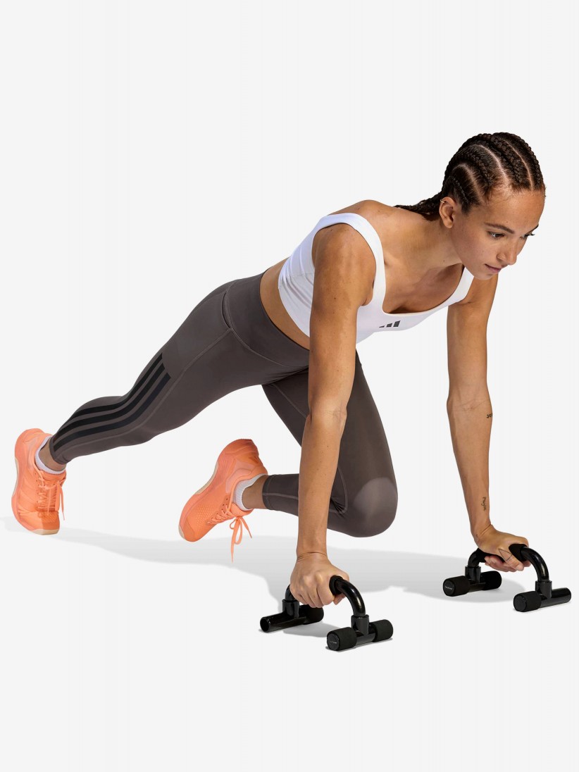 Leggings de Entrenamiento 7/8 Adidas Optime 3-Stripes High-Rise W Grises