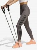 Leggings de Entrenamiento 7/8 Adidas Optime 3-Stripes High-Rise W Grises